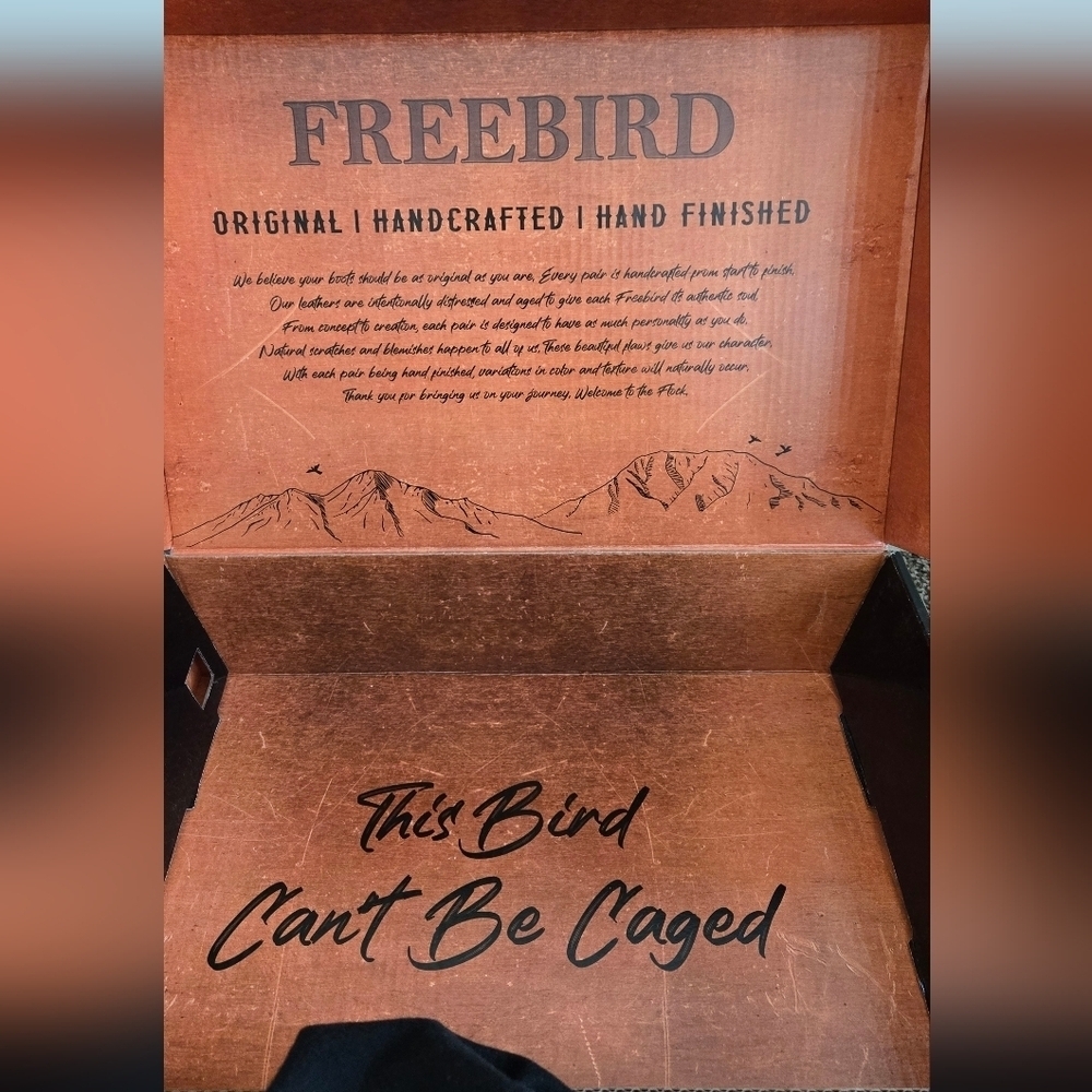 Freebird 'Rigger' Leather Western Zip up Handcrafted Boots NIB Black size 11 - Picture 8 of 9